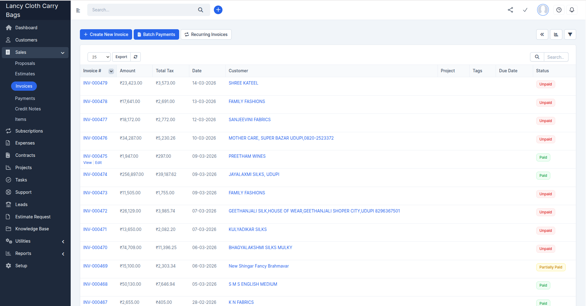 Lancy Bags - Complete Business Management System